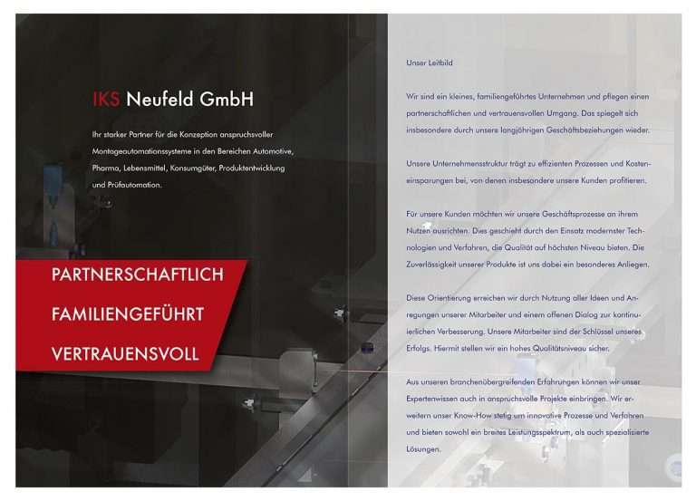 Imagebroschüre der IKS Neufeld GmbH